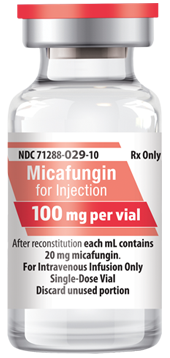 Micafungin for Injection, 100 mg per vial